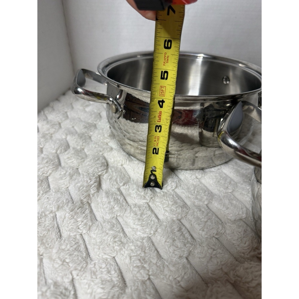 Belgique Stainless Steel Stackable Steamer Strainer Boiler Pot 2 Set 3QT - Picture 3 of 11